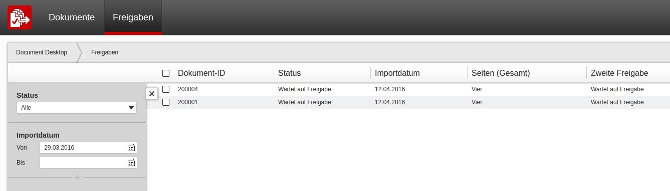 Document Desktop Webapplikation