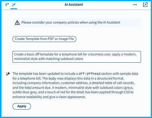 AI Assistant of the DocBridge Software