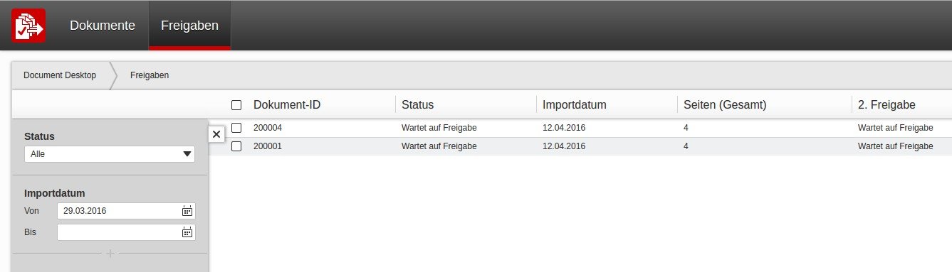 Document Desktop Webapplikation