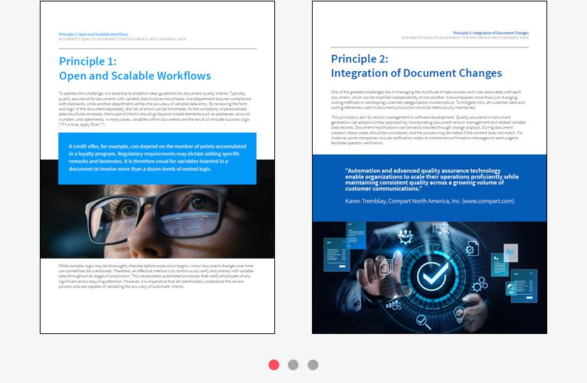 Document Quality Assurance, compliance check and automated verification workflows