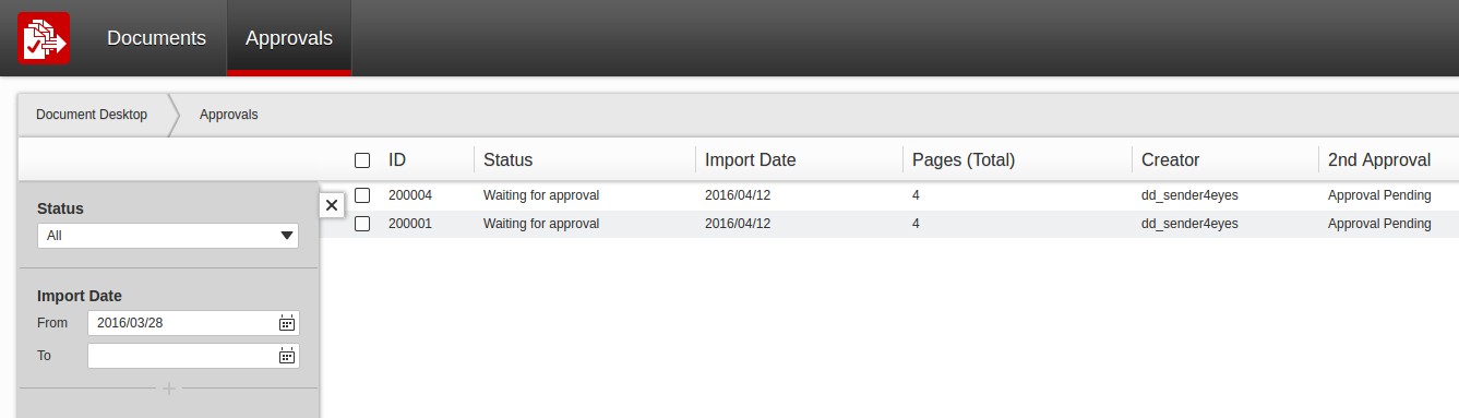 Document Desktop web applikation